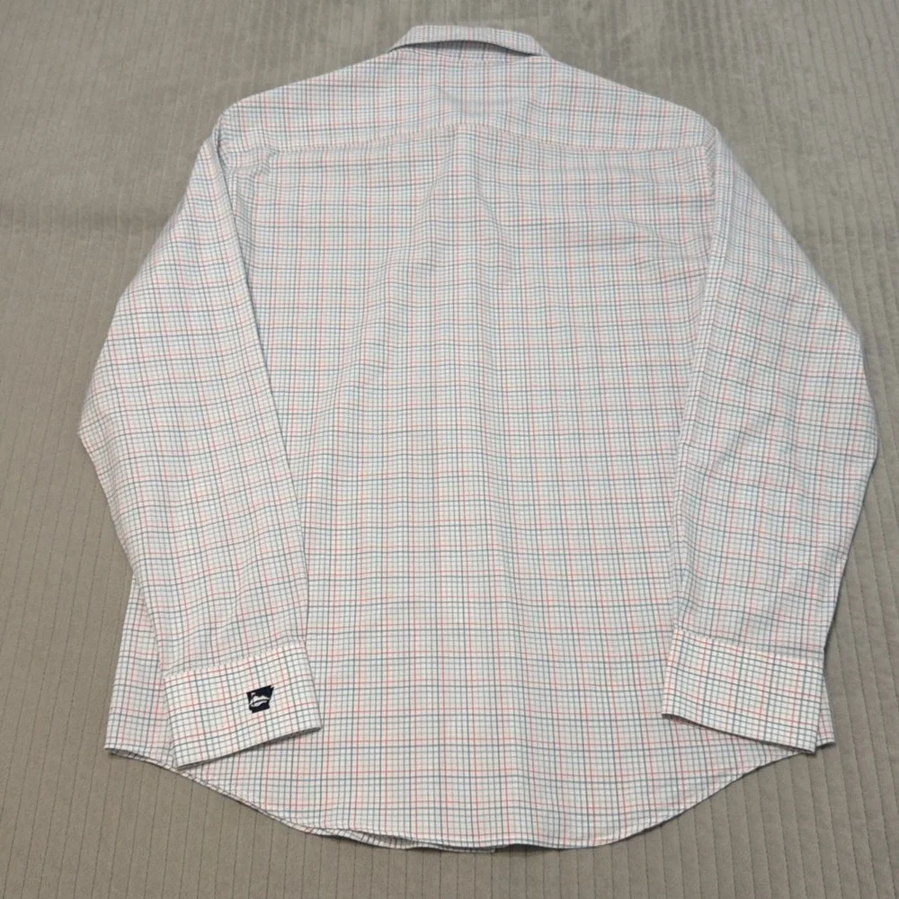 Peter Millar Crown Crafted Shirt Mens Large Long Sleeve Button Down Squares